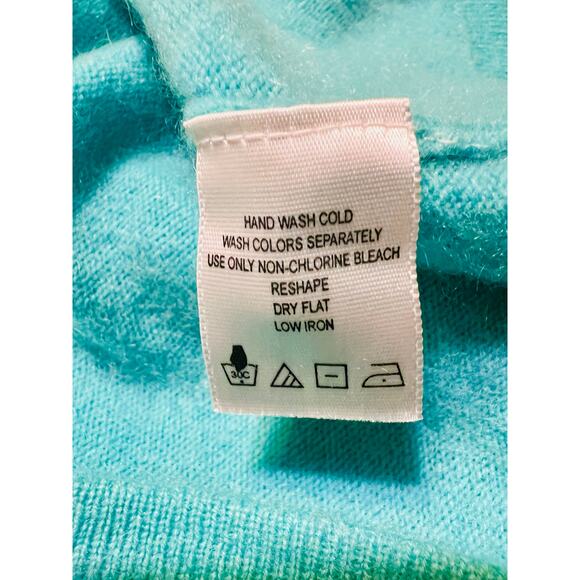 Vintage Chadwick’s 100% Cashmere Sweater – Teal – Women’s XL - Picture 4 of 5